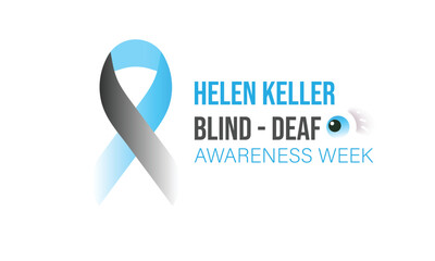 Helen Keller Blind and Deaf awareness week. background, banner, card, poster, template. Vector illustration.
