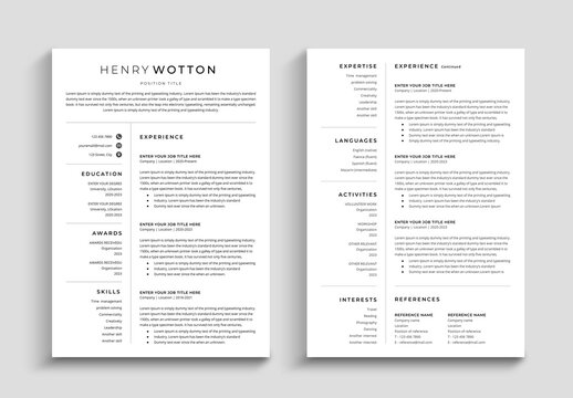Clean Resume Layout