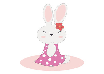 Cute rabbit vector. This captivating artwork brings vibrant colors and intricate details to life.Vector wildlife and botanical style.