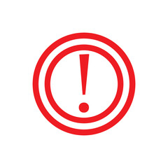 Attention icon, exclamation mark  icon flat design illustration