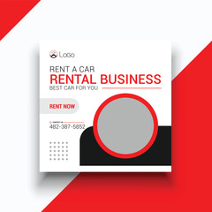 Rental business car sale social media instagram post template