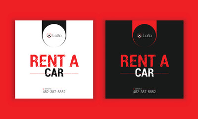 Rental business car sale social media instagram post template