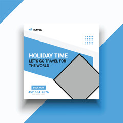 Travel agency social media instagram holiday post template