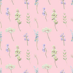 seamless pattern with very peri flowers