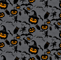 Halloween holiday. Seamless background. Halloween background, Halloween seamless pattern
