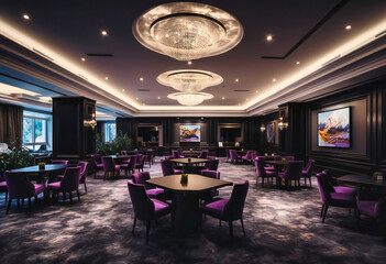 event space of an opulent hotel
