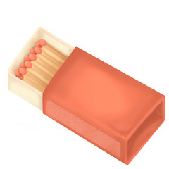 vintage  matches box for summer camp vacation trip ,illustration png clip art.