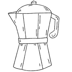 moka pot coffee drink , for summer camping travel vacation  time, illustration png clip art.