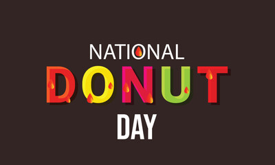 National Donut Day. background, banner, card, poster, template. Vector illustration.