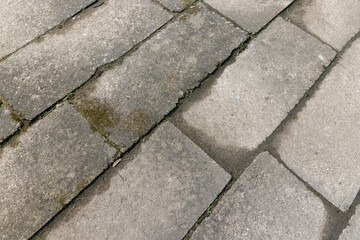 part of the old decorative road in the park for walking