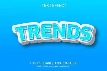 Trends 3D Fully Editable Vector Eps Text Effect