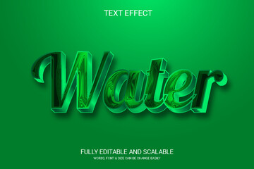 Water 3D Fully Editable Vector Eps Text Effect
