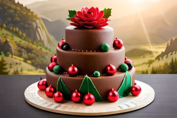 chocolate decorated cake