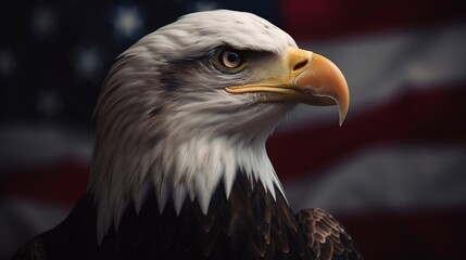 Naklejka premium american bald eagle