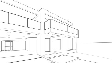  sketch of a house