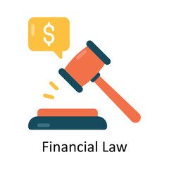 Financial Law vector Flat Icon Design illustration. Finance Symbol on White background EPS 10 File