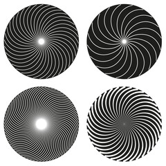 Spiral, swirl, twirl element. Cochlear, vortex, vertigo design shape. Vector illustration. © Kravchenko