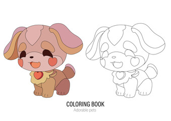 Cute little doggy with a kind smiling face and big eyes.