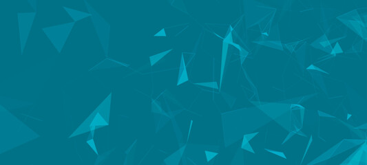 Fototapeta premium Colored polygonal space. Connection dots and lines structure. Digital background. Triangular futuristic business wallpaper. Data technology. 3d rendering. Vector Illustration