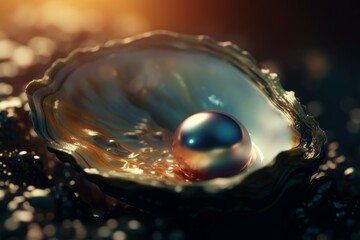 Sea pearl shell. Generate Ai