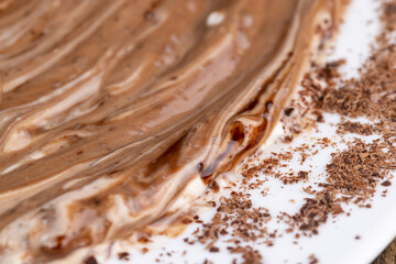 Fresh Yogurt with added chocolate for chocolate flavor