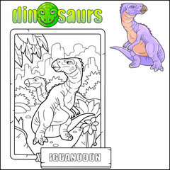 prehistoric dinosaur iguanodon coloring book - 601357792