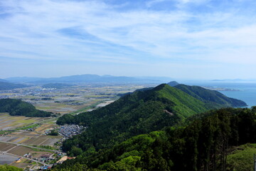 Fototapeta premium 賤ケ岳から見下ろす田園風景