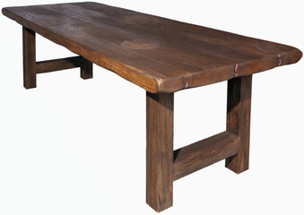 Furniture, various types of wooden furniture on a white background 