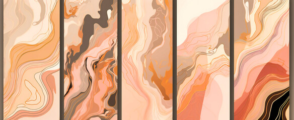 abstract art background set
