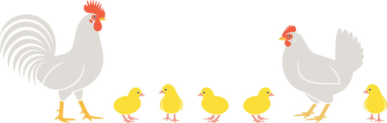 Chicken logo. Isolated  chicken on white background