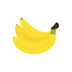 Flat icon banana isolated on white background. Vector illustration.