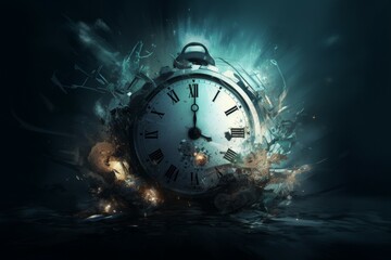 Time concept clock. Generate Ai