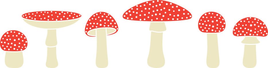 Fly agaric logo. Isolated fly agaric on white background