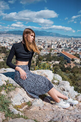 Concepts of personal transformation, making a fresh start, and loving yourself. Pensive young woman with emotional burnout