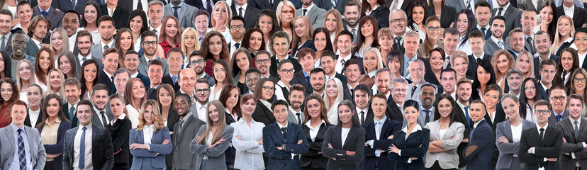 Business people group collage background