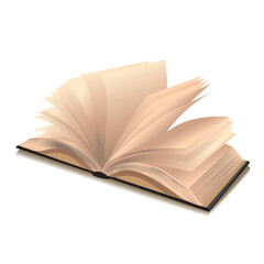 open book isolated on white background