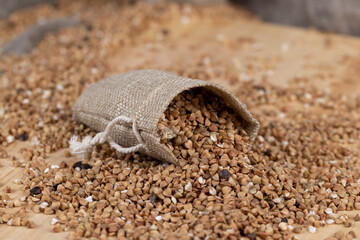 natural ecological grown buckwheat, close up