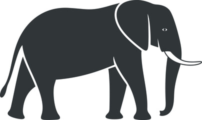 Elephant logo. Isolated elephant on white background