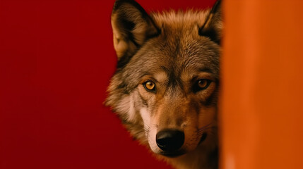 Fototapeta premium close up of a wolf