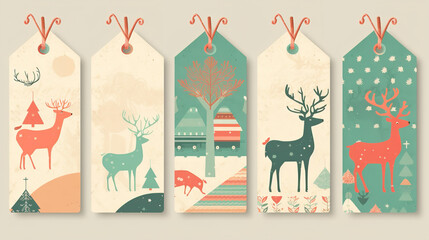 christmas gift tags and party invites - paper craft style