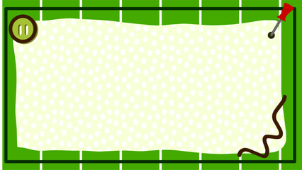 Presentation green background for school with cute design