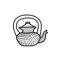 Kettle Heat Water Line Art Creative Logo