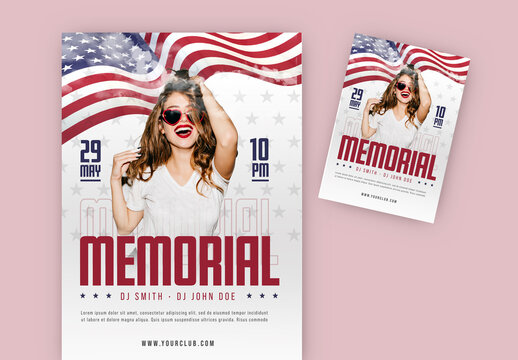 Memorial Day Party Flyer and Poster
