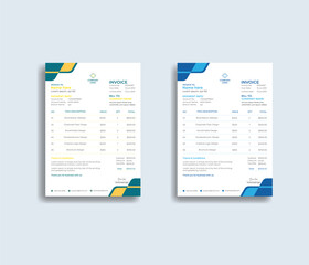 Professional and corporate invoice template design