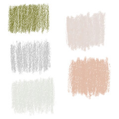 Fototapeta premium Color pencil strokes set. Kids hand drawn element. Grunge element for paper design. Banner for text.