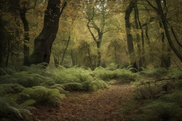 Obraz premium Serene Capture of the Woods - Generative AI Illustration