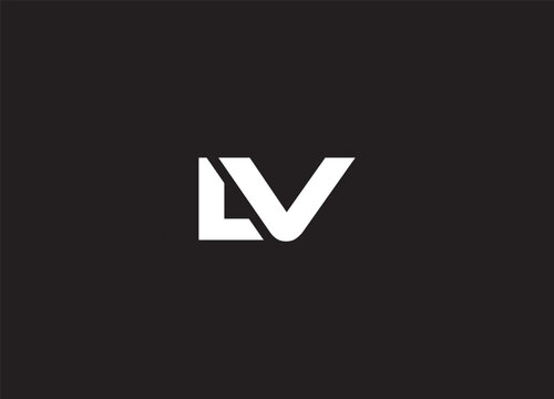 Monogram LV letter logo design vector template