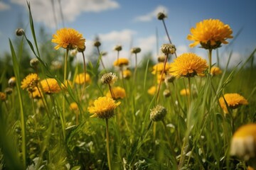 Fototapeta premium Fresh and Bright Summer Vibes - Generative AI Illustration