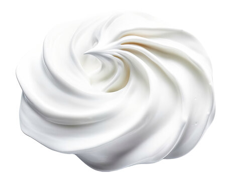 whipped cream, isolated on transparent background, Generative AI