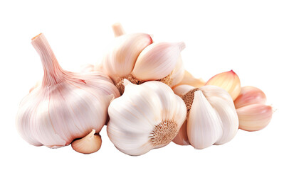 garlic, isolated on transparent background, Generative AI